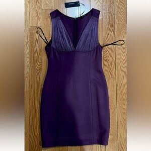 versace brand new dress purple eggplant color size medium- Size 44